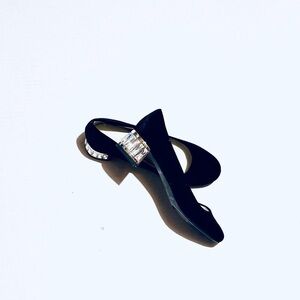 Anne Klein Velvet with Rhinestone Heel - NWOT